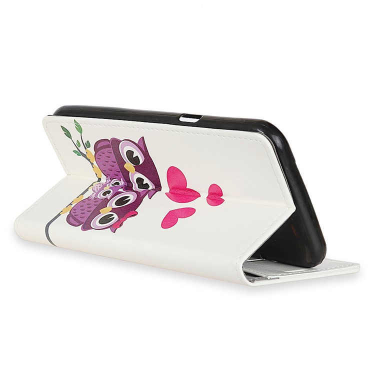 Patterned Printing PU Leather Wallet Stand Protective Shell for Xiaomi Redmi Note 5A - Owl Family-5