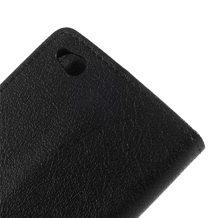 PU Leather Wallet Stand Mobile Phone Case for Xiaomi Redmi 5A - Black-8