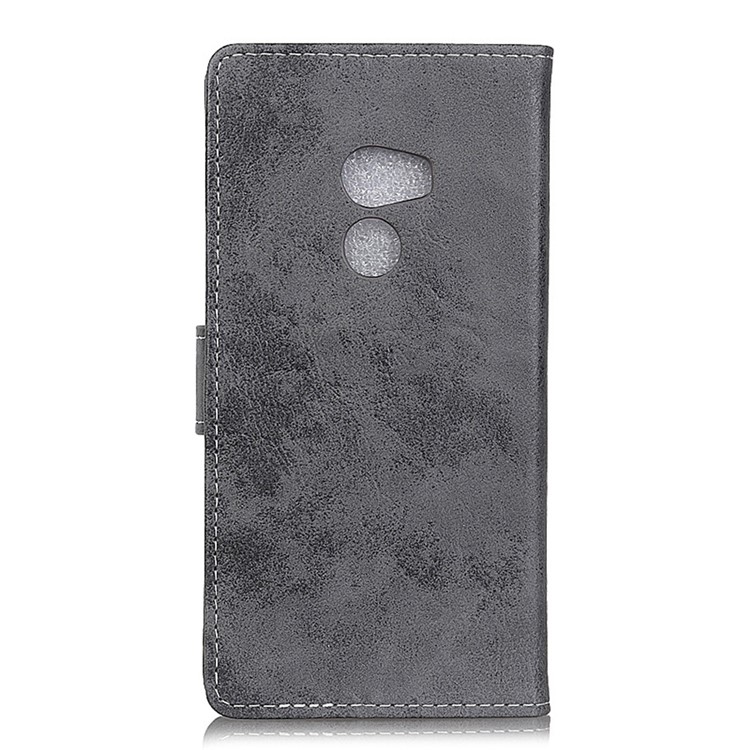 Vintage Style Wallet PU Leather Stand Protective Case for Xiaomi Mi Mix 2 - Grey-3