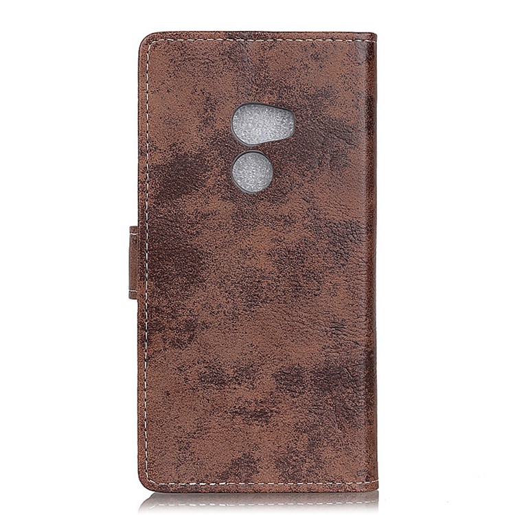 Vintage Style Wallet PU Leather Stand Protective Cell Phone Case for Xiaomi Mi Mix 2 - Brown-3