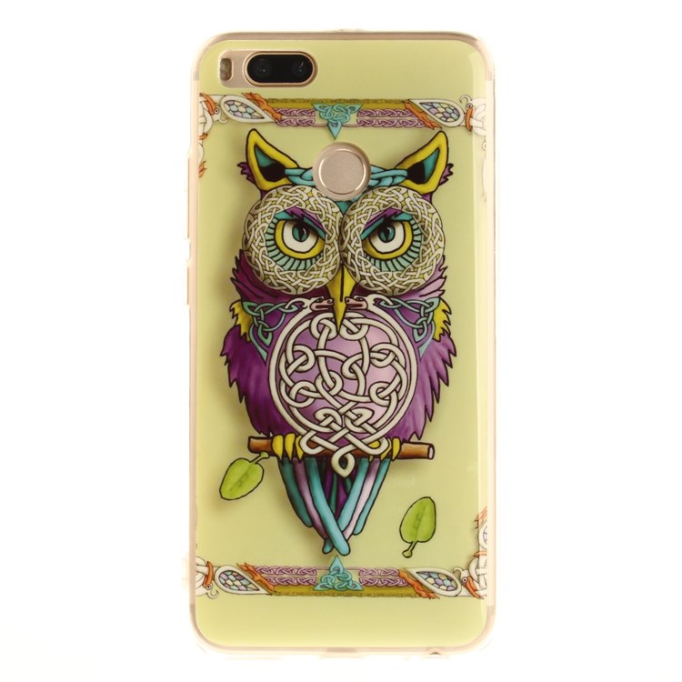 Pattern Printing IMD TPU Case for Xiaomi Mi A1 / 5X - Colorized Owl-2