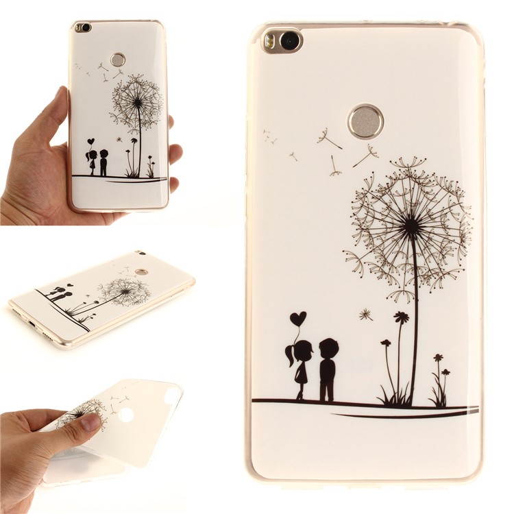 IMD Patterned Flexible TPU Back Case for Xiaomi Mi Max 2 - Lovers and Dandelion-1