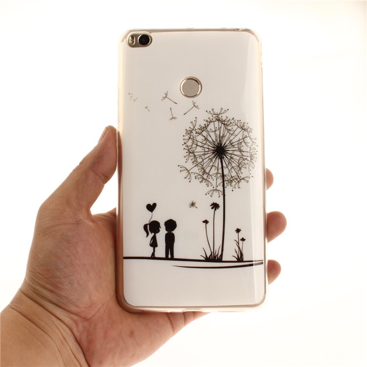 IMD Patterned Flexible TPU Back Case for Xiaomi Mi Max 2 - Lovers and Dandelion-5