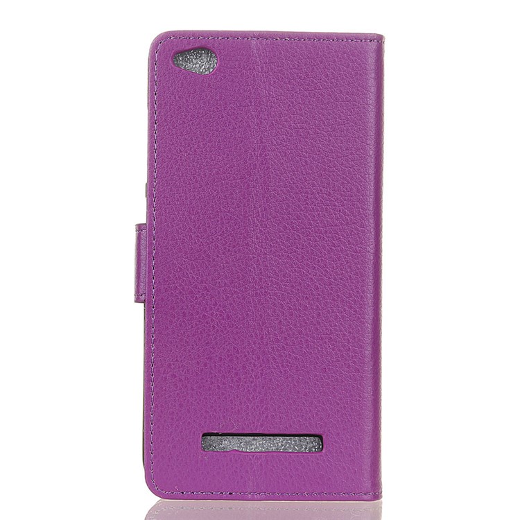 Litchi Texture PU Leather Wallet Phone Casing for Xiaomi Redmi Note 5A / Y1 Lite (India) - Purple-2