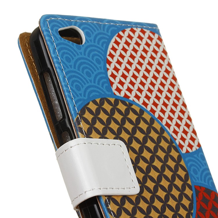 Patterned Leather Wallet Cell Phone Case with Stand for Xiaomi Redmi 5A - Seamless Circle Pattern-3