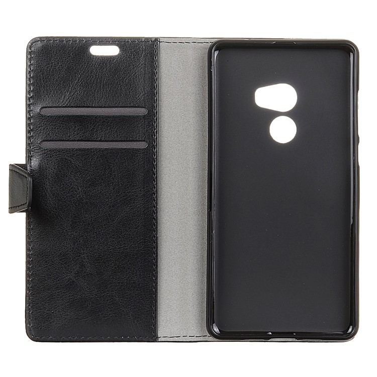 Crazy Horse Wallet Leather Stand Case for Xiaomi Mi Mix 2 - Black-3