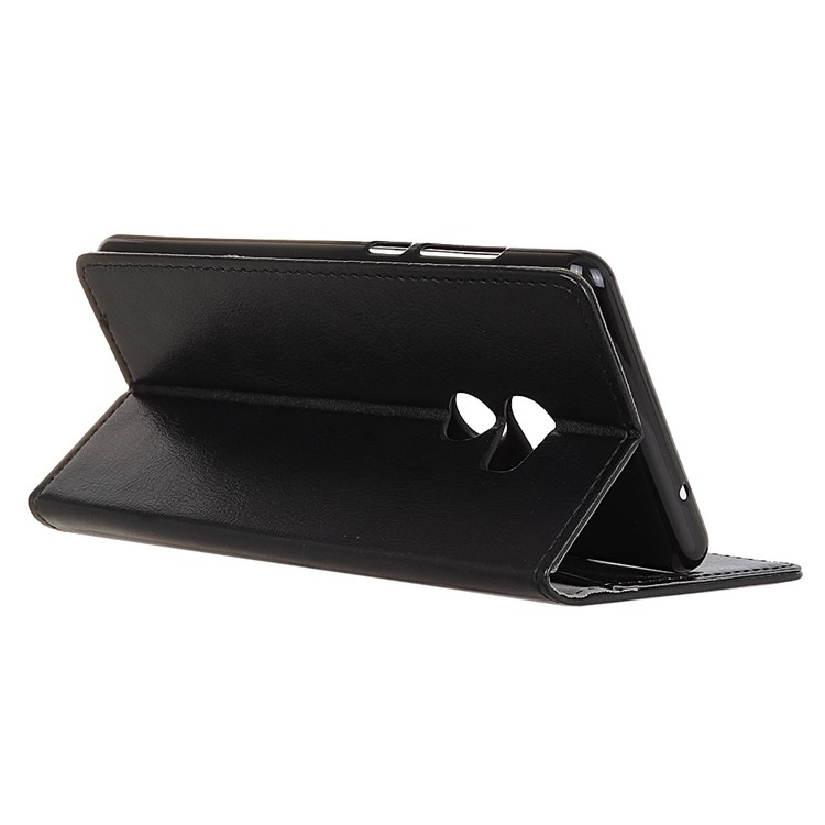 Crazy Horse Wallet Leather Stand Case for Xiaomi Mi Mix 2 - Black-4