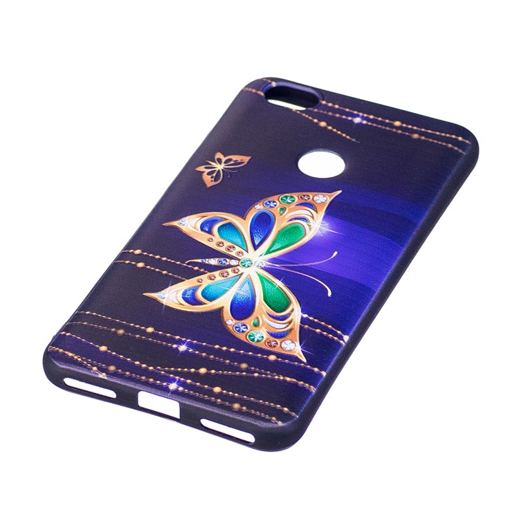 Embossed Pattern TPU Mobile Phone Case for Xiaomi Redmi Note 5A Prime / Redmi Y1 - Elegant Butterflies-3