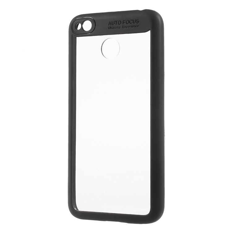 Silicone Frame + Transparent Acrylic Back Hybrid Mobile Case for Xiaomi Redmi 4X - Black-2