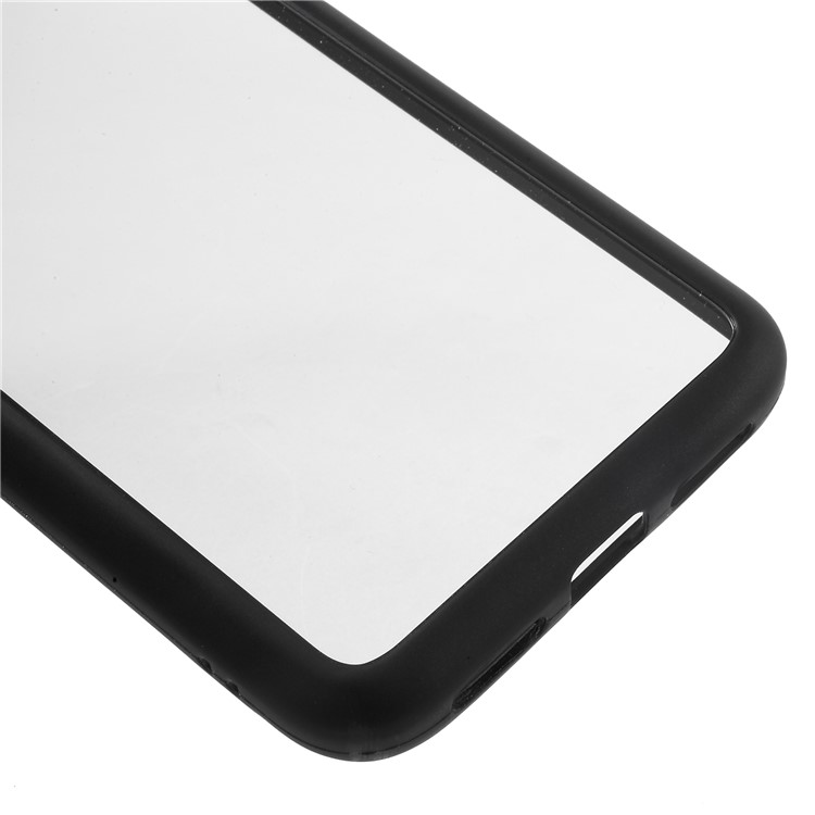 Silicone Frame + Transparent Acrylic Back Hybrid Mobile Case for Xiaomi Redmi 4X - Black-5