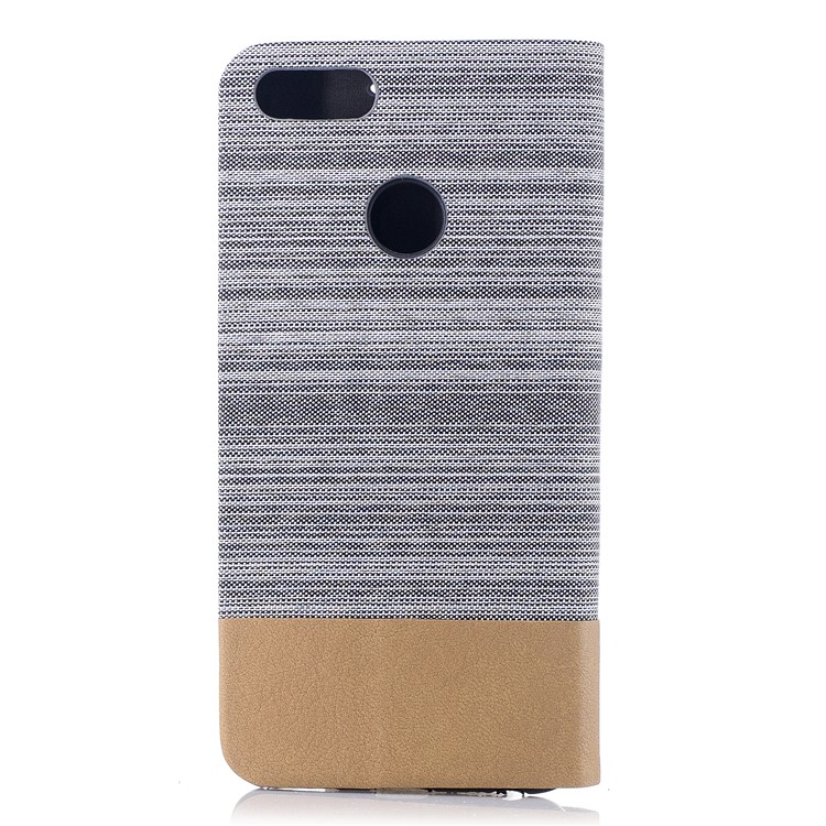 Canvas Stand Leather Card Holder Mobile Phone Casing for Xiaomi Mi A1 / 5X - Light Grey-2