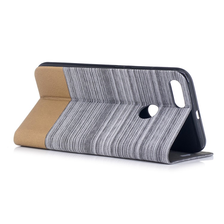 Canvas Stand Leather Card Holder Mobile Phone Casing for Xiaomi Mi A1 / 5X - Light Grey-3