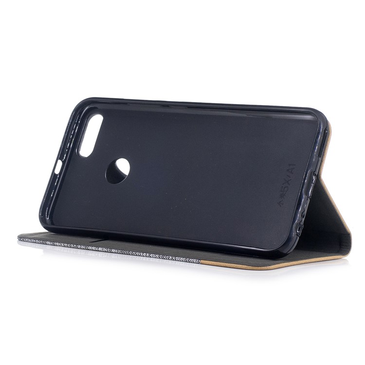 Canvas Stand Leather Card Holder Mobile Phone Casing for Xiaomi Mi A1 / 5X - Light Grey-4