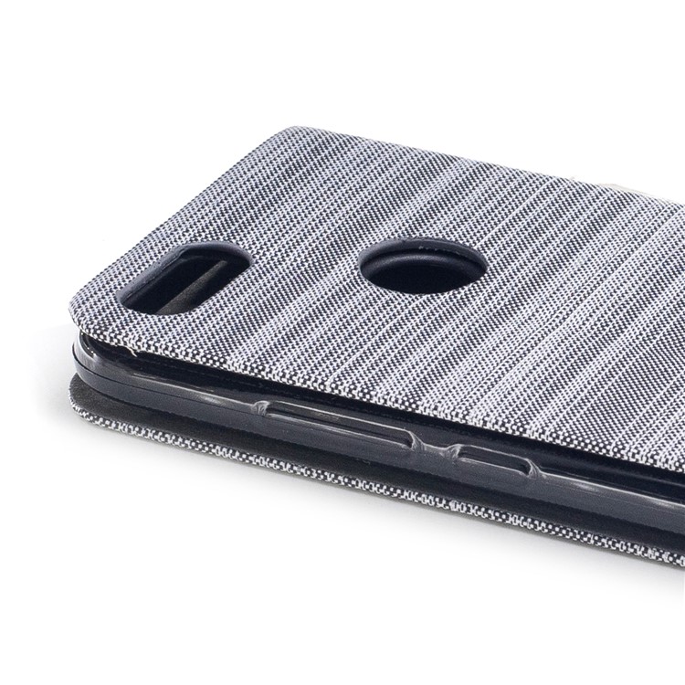 Canvas Stand Leather Card Holder Mobile Phone Casing for Xiaomi Mi A1 / 5X - Light Grey-6