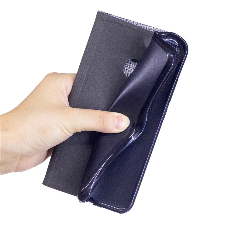 Canvas Stand Leather Card Holder Mobile Phone Casing for Xiaomi Mi A1 / 5X - Light Grey-8