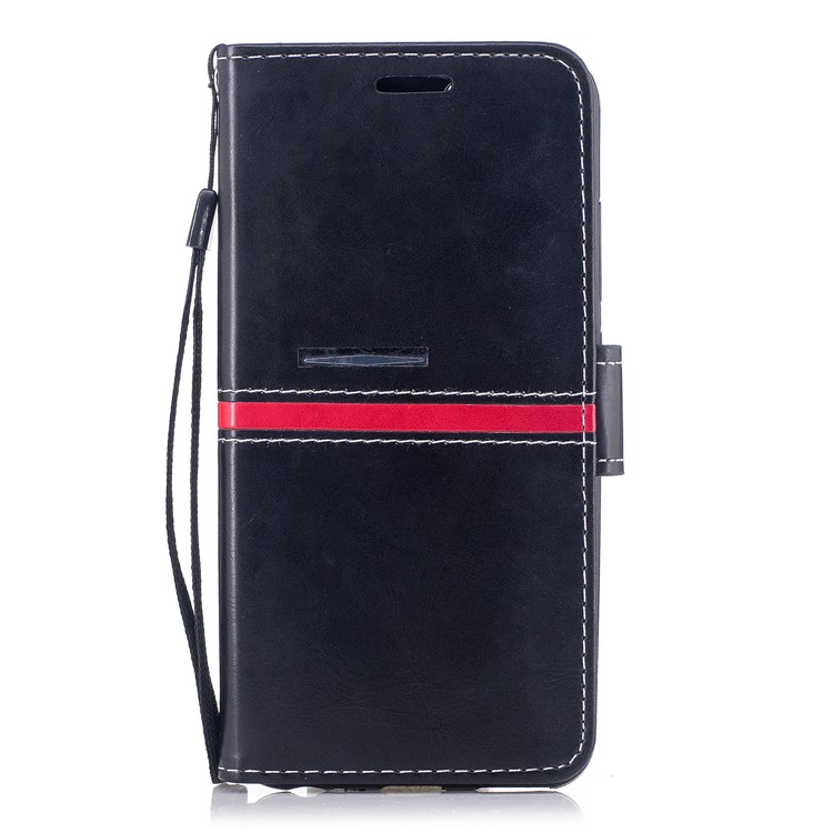 Graceful Series Stitching Leather Wallet Mobile Phone Case for Xiaomi Mi A1 / 5X - Black-1