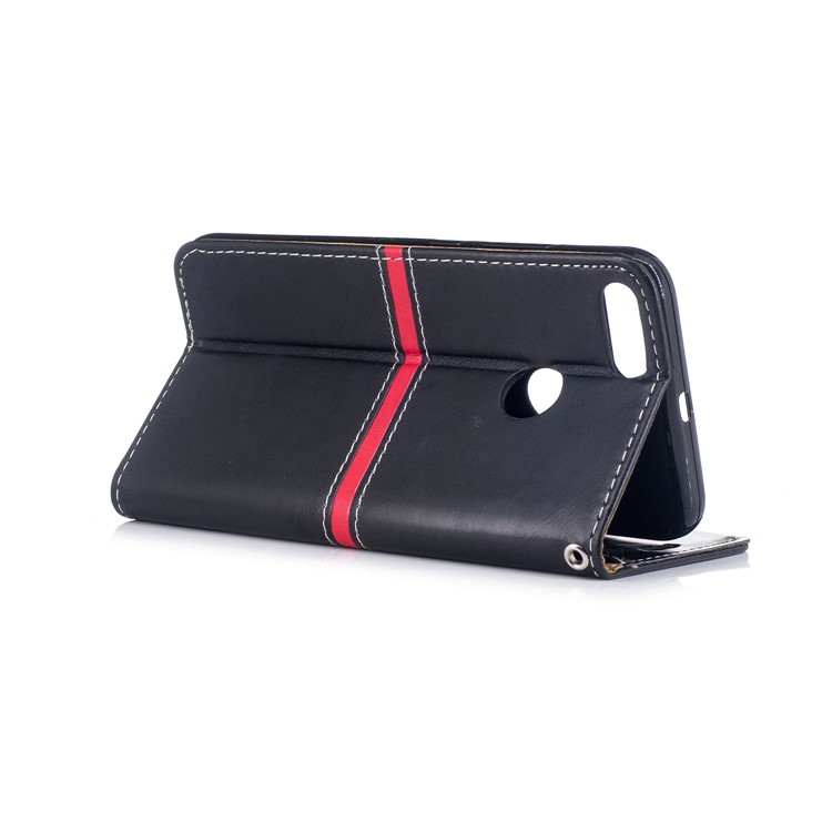 Graceful Series Stitching Leather Wallet Mobile Phone Case for Xiaomi Mi A1 / 5X - Black-3