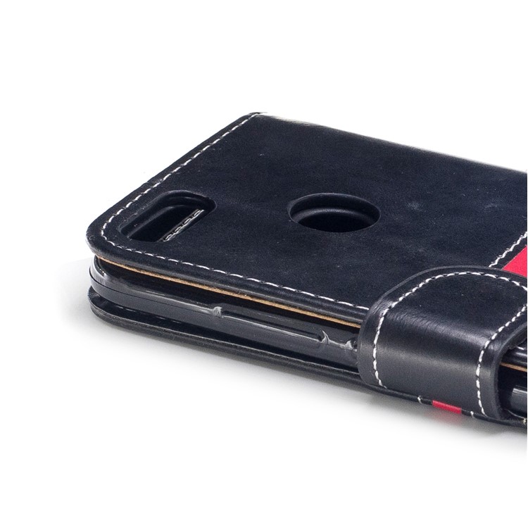 Graceful Series Stitching Leather Wallet Mobile Phone Case for Xiaomi Mi A1 / 5X - Black-6