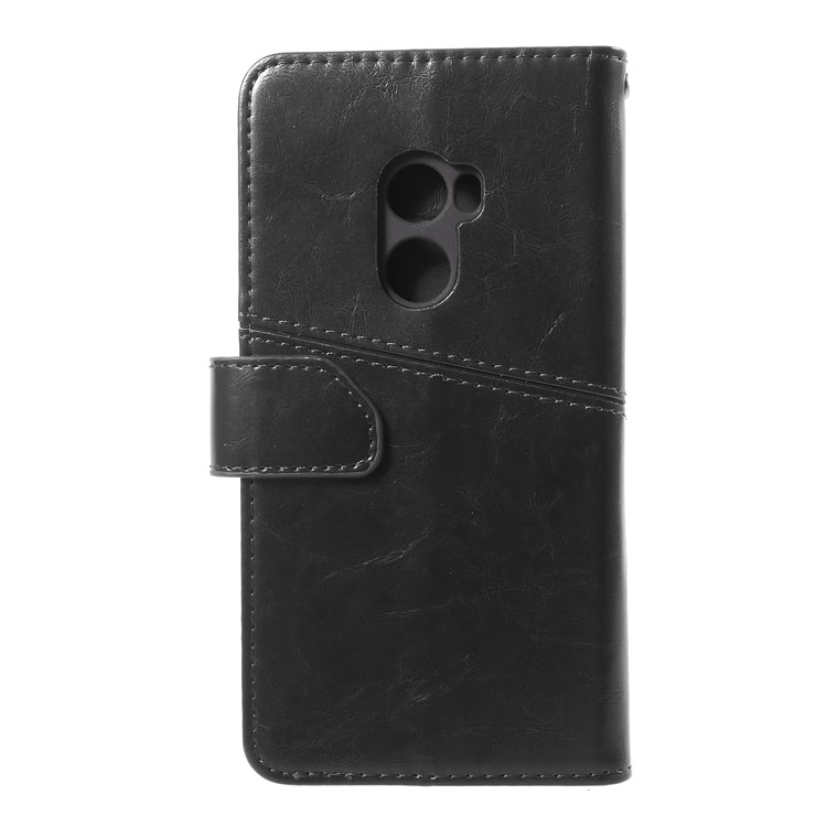 K'TRY Geometric Splicing Series Wallet Stand Leather Cell Phone Case for Xiaomi Mi Mix 2 - Black-2
