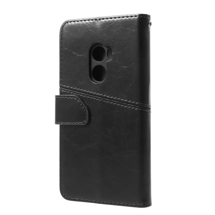 K'TRY Geometric Splicing Series Wallet Stand Leather Cell Phone Case for Xiaomi Mi Mix 2 - Black-4