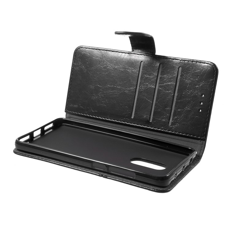K'TRY Geometric Splicing Series Wallet Stand Leather Cell Phone Case for Xiaomi Redmi Note 4 - Black-7