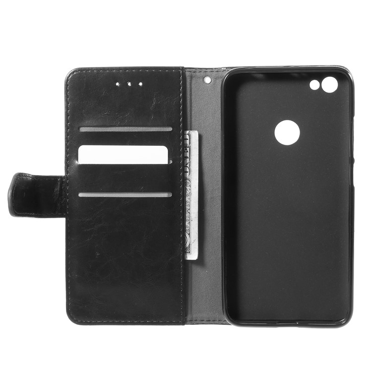 K'TRY Geometric Splicing Series Leather Wallet Stand Case for Xiaomi Redmi Note 5A/Y1 Lite (India) - Black-6