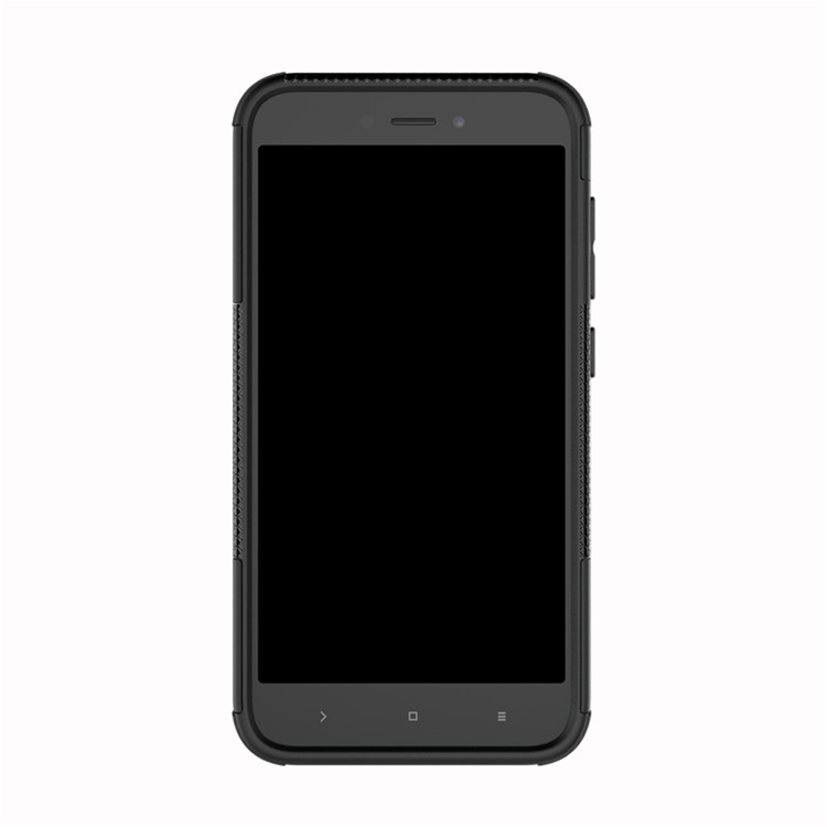 Tyre Pattern PC + TPU Hybrid Back Case with Kickstand for Xiaomi Redmi 5A - Black-3