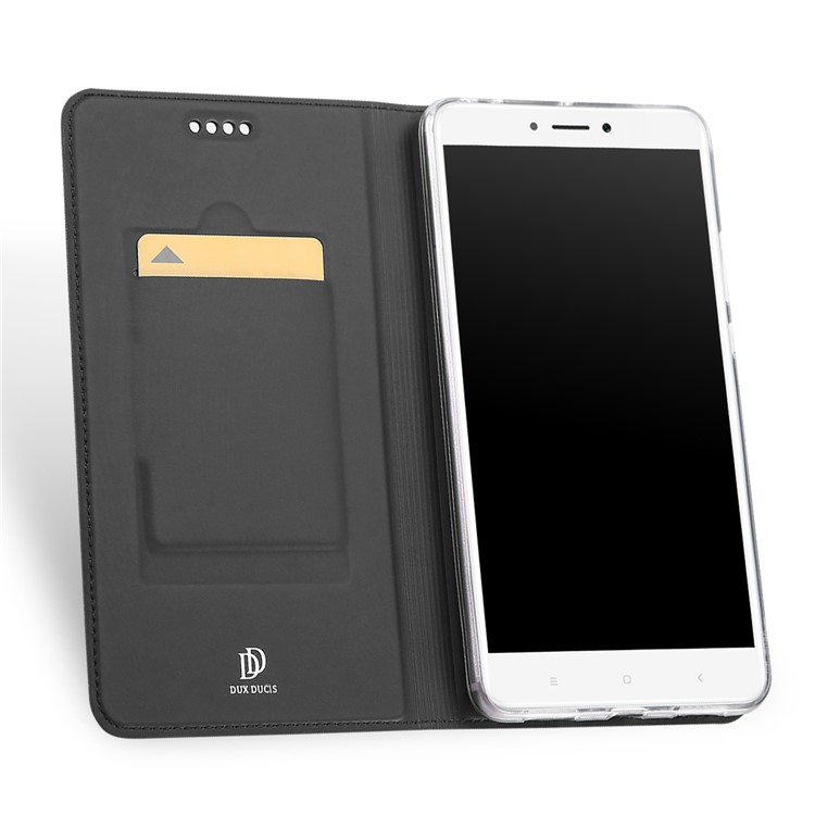 DUX DUCIS Skin Pro Series Card Holder Leather Flip Phone Case for Xiaomi Mi Max 2 - Black-3