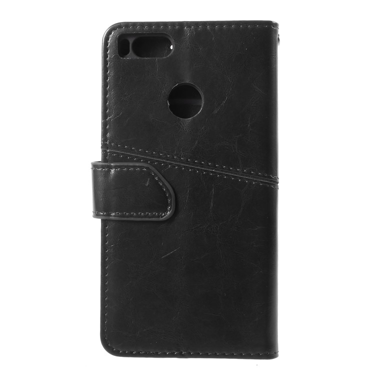 K'TRY Geometric Splicing Series Wallet Stand Leather Case for Xiaomi Mi A1 / 5X - Black-2