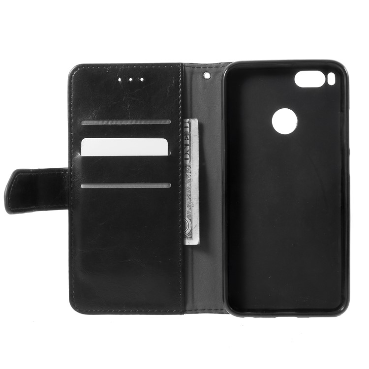 K'TRY Geometric Splicing Series Wallet Stand Leather Case for Xiaomi Mi A1 / 5X - Black-6
