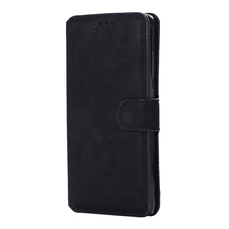 Vintage Matte PU Leather Wallet Stand Case for Xiaomi Redmi Note 4X - Black-2