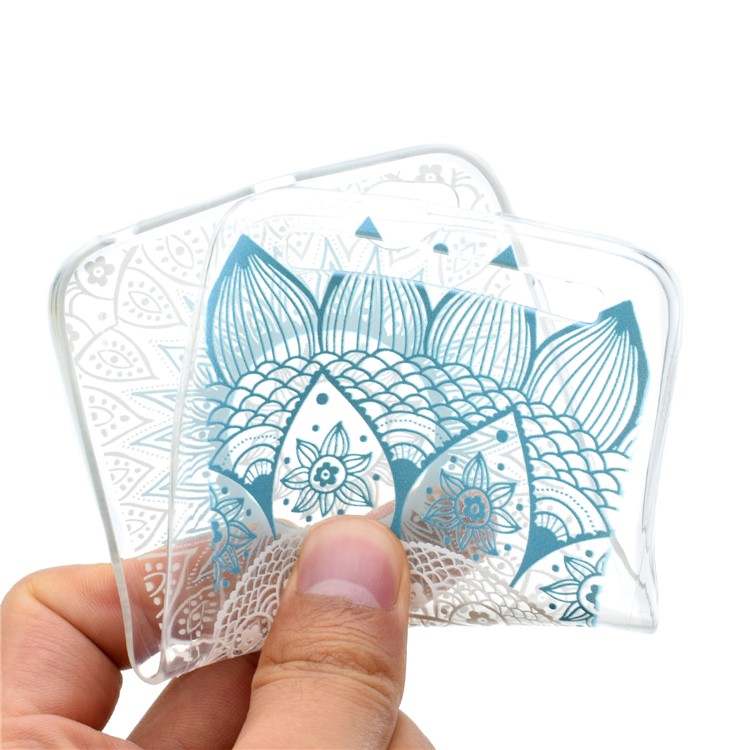 Ultra-thin Patterned Soft TPU Back Phone Protection Case for Xiaomi Redmi 5A - Blue Mandala-5