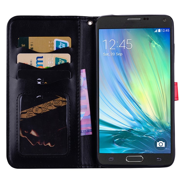 Flash Powder Pretty Girl's Back Leather Wallet Case for Xiaomi Redmi Note 4X / Note 4 - Black-5