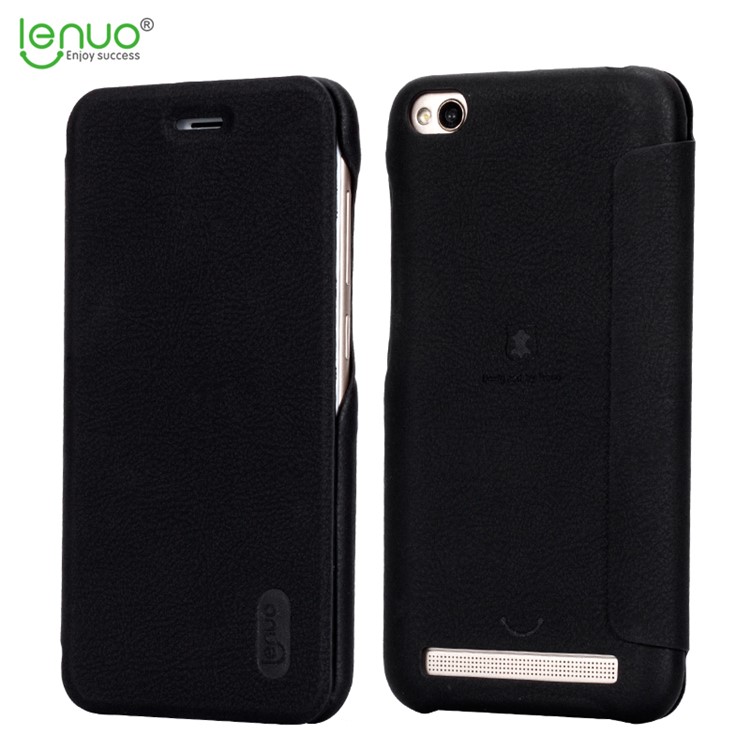 LENUO Ledream Series Leather Case with Card Slot for Xiaomi Redmi 5A - Black-1