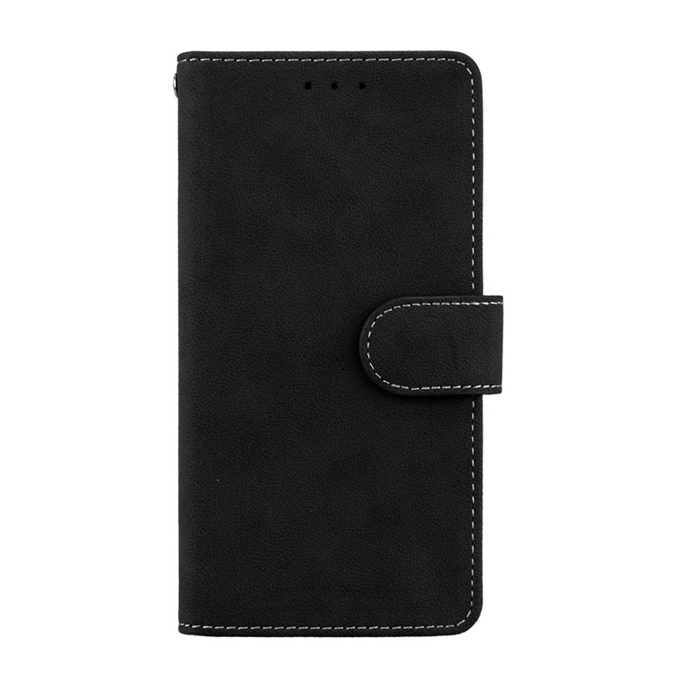 Matte Surface Folio Flip PU Leather Case for Xiaomi Redmi Note 5A/Y1 Lite (India) - Black-4