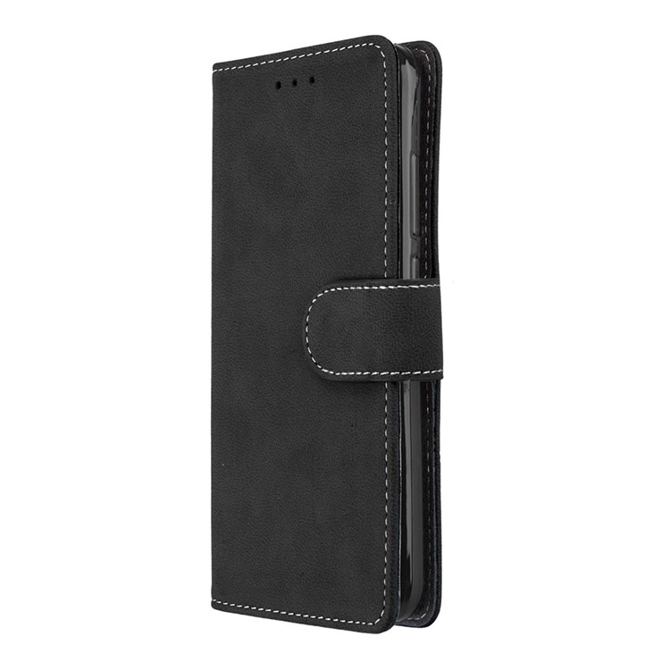 Matte Surface Folio Flip PU Leather Case for Xiaomi Redmi Note 5A/Y1 Lite (India) - Black-7