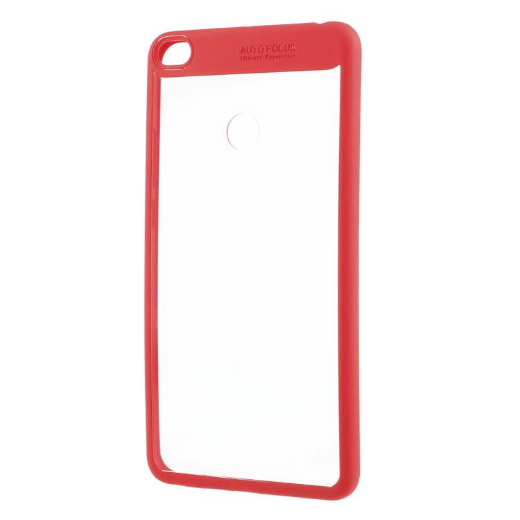 Silicone Frame + Transparent Acrylic Combo Phone Shell for Xiaomi Mi Max 2 - Red-2