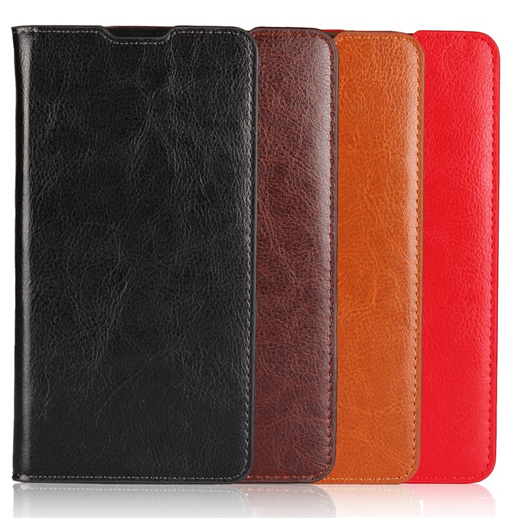 Crazy Horse Texture Genuine Leather Wallet Case for Xiaomi Mi Mix 2 - Black-6