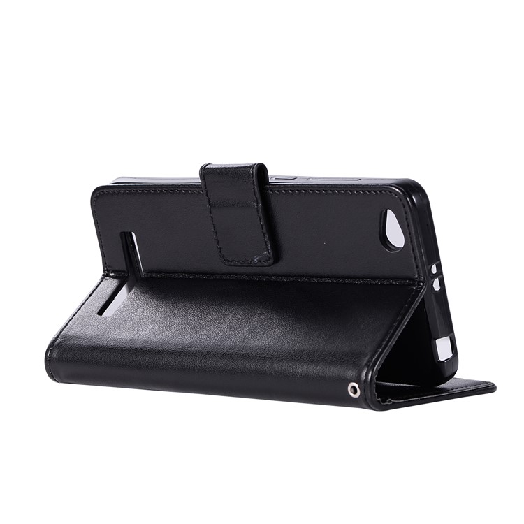 Imprima La Carpeta Magnética Del Soporte De Cuero De La PU Del Colector Ideal Del Búho Para El Xiaomi Redmi 4a - Negro-6