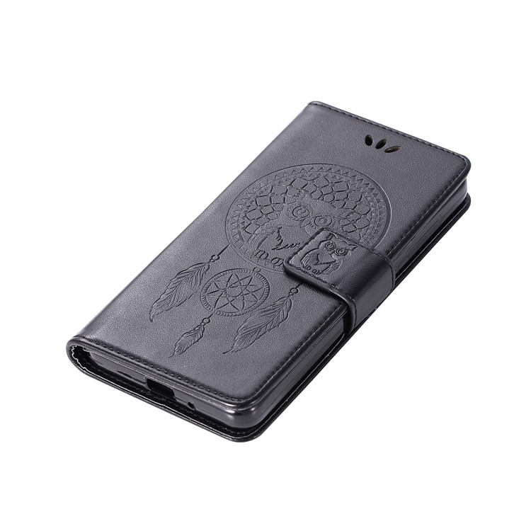 Imprima La Carpeta Magnética Del Soporte De Cuero De La PU Del Colector Ideal Del Búho Para El Xiaomi Redmi 4a - Negro-7