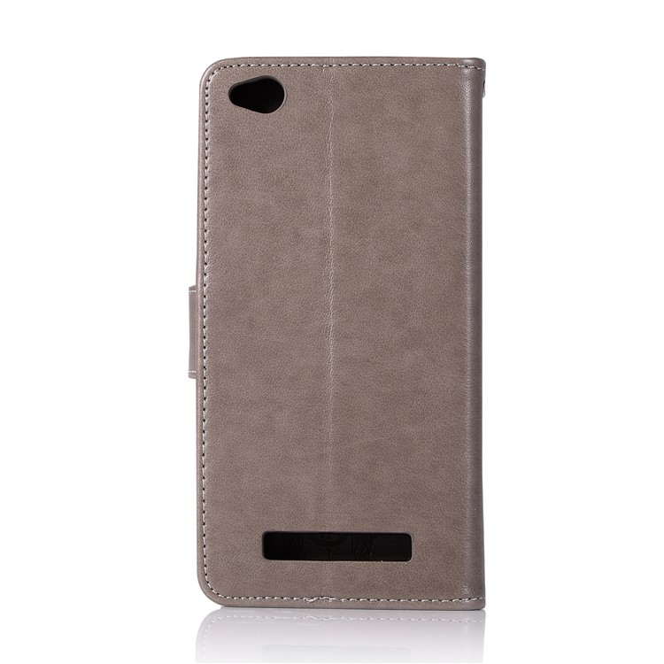 Imprima La Caja Magnética Del Cuero De La PU De La Carpeta Magnética Del Búho Del Colector Para El Xiaomi Redmi 4a - Gris-3