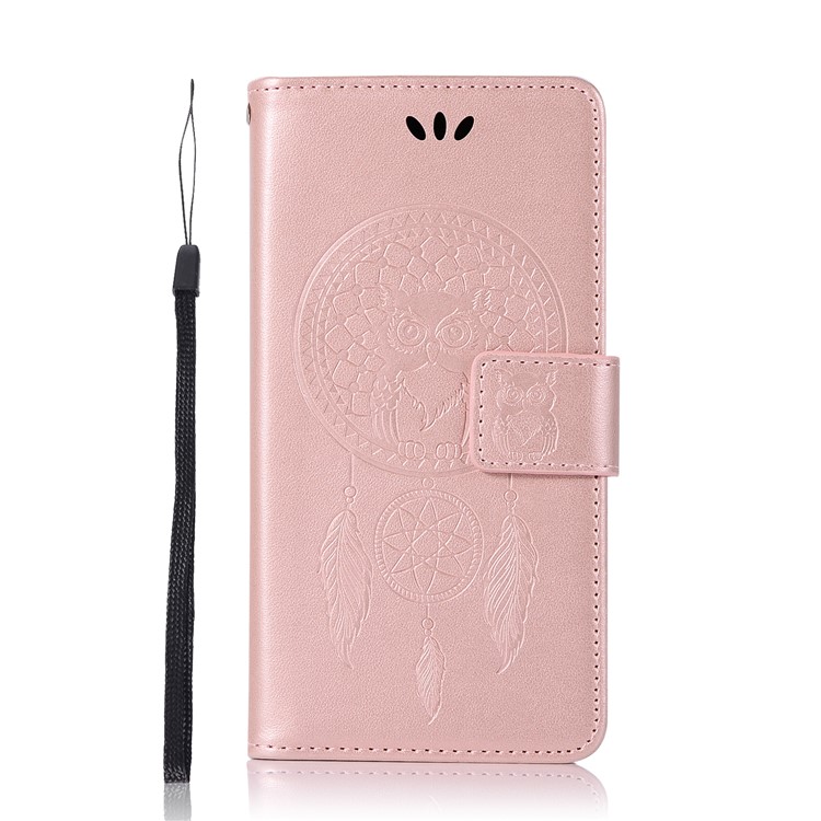 Impresión Sueño Colector Búho Billetera Magnética PU Soporte De Cuero Shell Para Xiaomi Redmi 4a - Oro Rosa-2