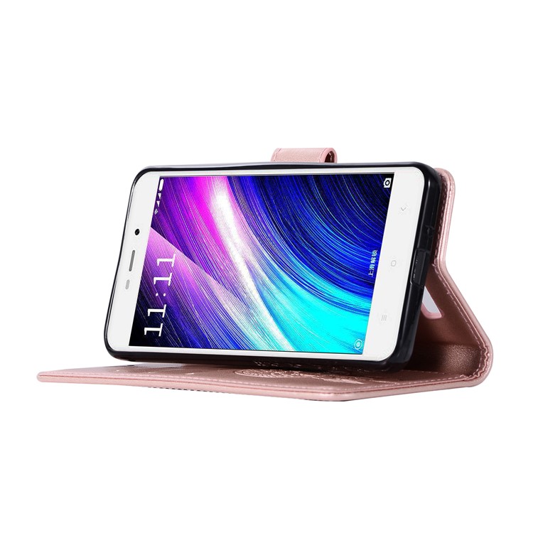 Impresión Sueño Colector Búho Billetera Magnética PU Soporte De Cuero Shell Para Xiaomi Redmi 4a - Oro Rosa-5