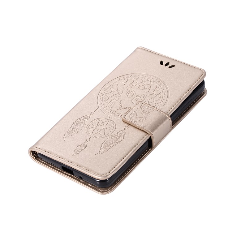 Imprima La Carpeta Magnética Del Soporte Del Cuero De La PU Del Colector Ideal Del Búho Del Colector Para El Xiaomi Redmi 4a - Oro-7