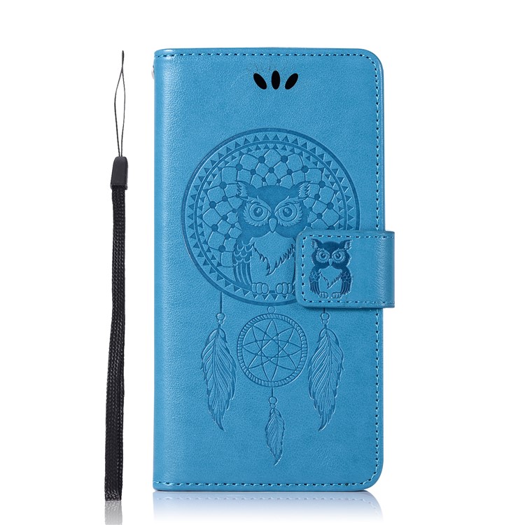 Impresión Sueño Colector Búho Billetera Magnética PU Soporte De Cuero Cubierta Del Teléfono Celular Para Xiaomi Redmi 4a - Azul-2