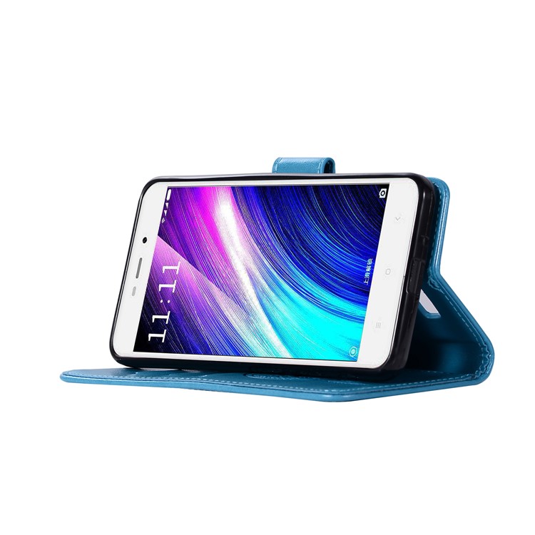 Impresión Sueño Colector Búho Billetera Magnética PU Soporte De Cuero Cubierta Del Teléfono Celular Para Xiaomi Redmi 4a - Azul-5