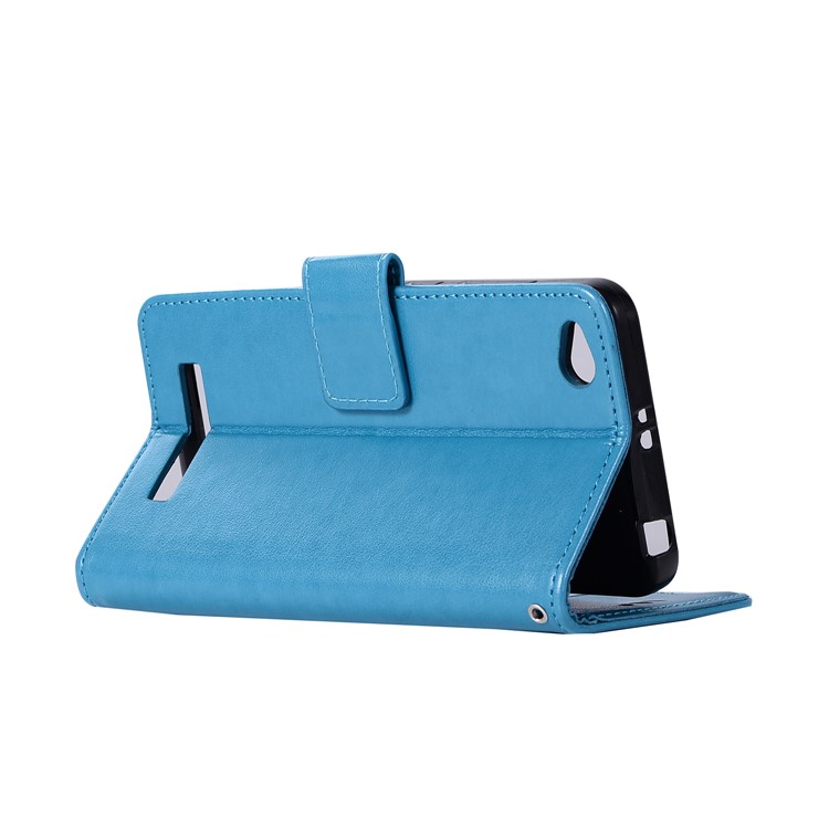Impresión Sueño Colector Búho Billetera Magnética PU Soporte De Cuero Cubierta Del Teléfono Celular Para Xiaomi Redmi 4a - Azul-6