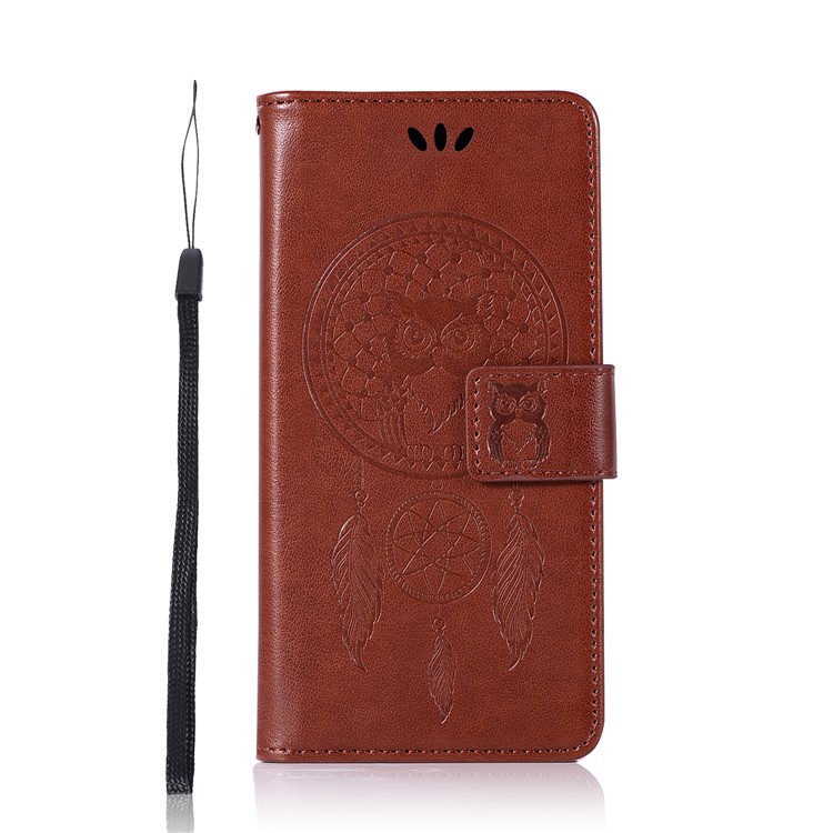 Impresión Sueño Colector Búho Cartera Magnética PU Soporte De Cuero Del Teléfono Celular Para Xiaomi Redmi 4a - Marrón-2