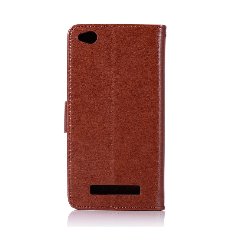 Impresión Sueño Colector Búho Cartera Magnética PU Soporte De Cuero Del Teléfono Celular Para Xiaomi Redmi 4a - Marrón-3