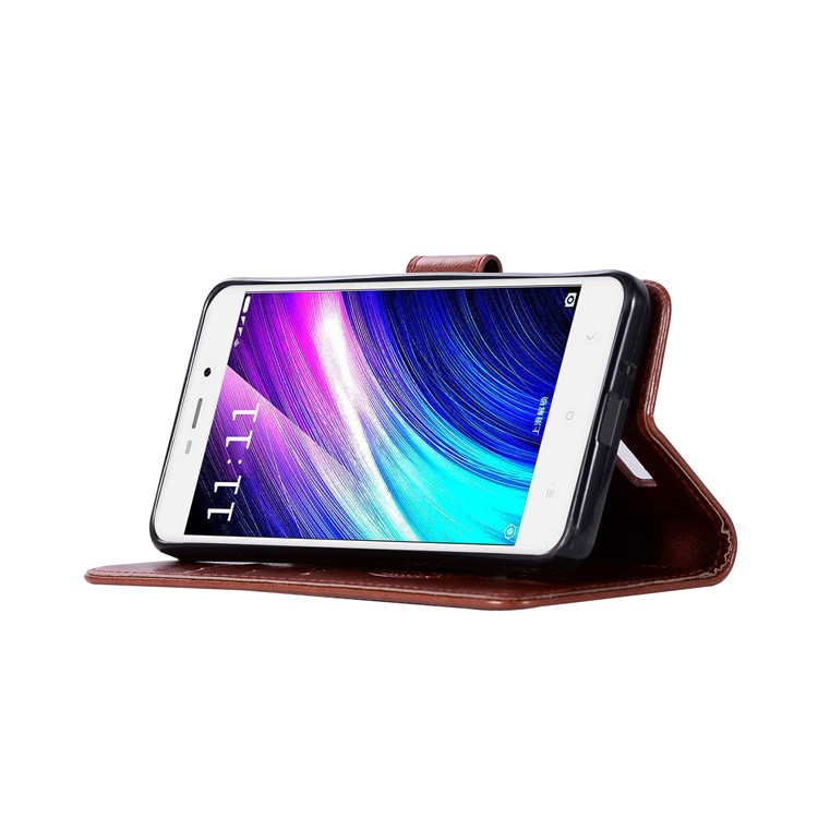 Impresión Sueño Colector Búho Cartera Magnética PU Soporte De Cuero Del Teléfono Celular Para Xiaomi Redmi 4a - Marrón-5